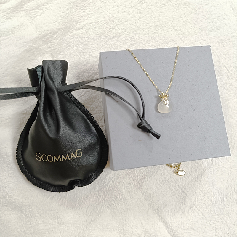 Emboss Leather Earphone Lipstick Storage Bag Leather Drawstring Jewelry Pouch Earring Bracelet Storage Bag