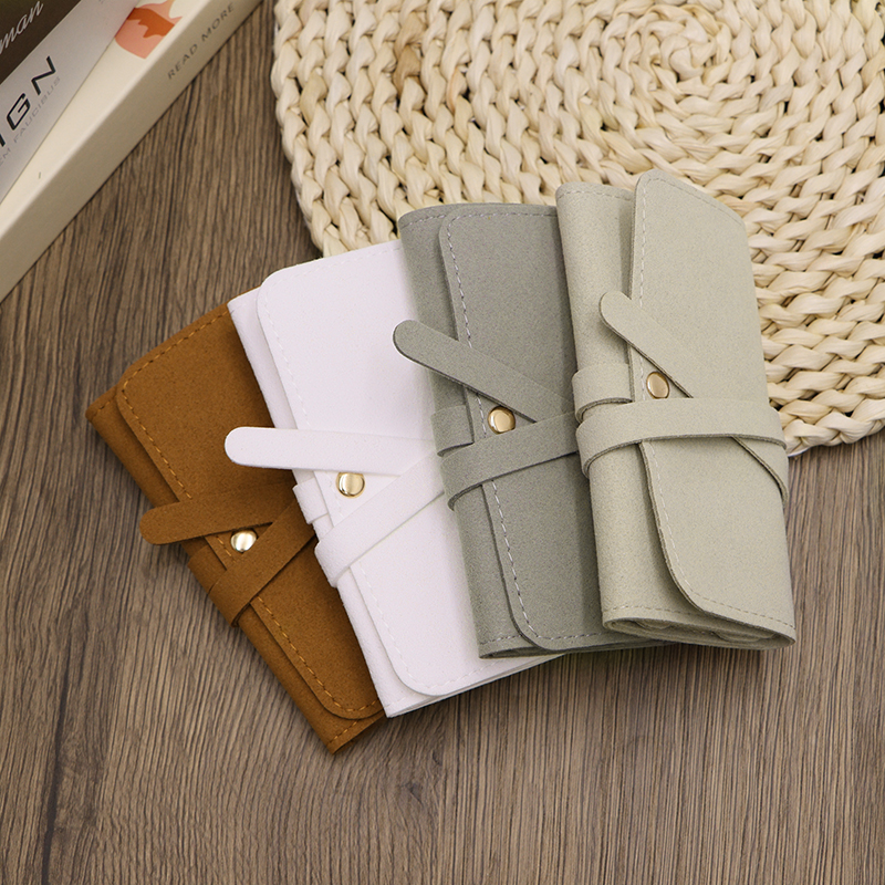 Microfiber Jewelry Pouch Portable Multi-Slot Bag Stylish Organizer Durable Jewelry Storage for Daily Carry Travel Gift