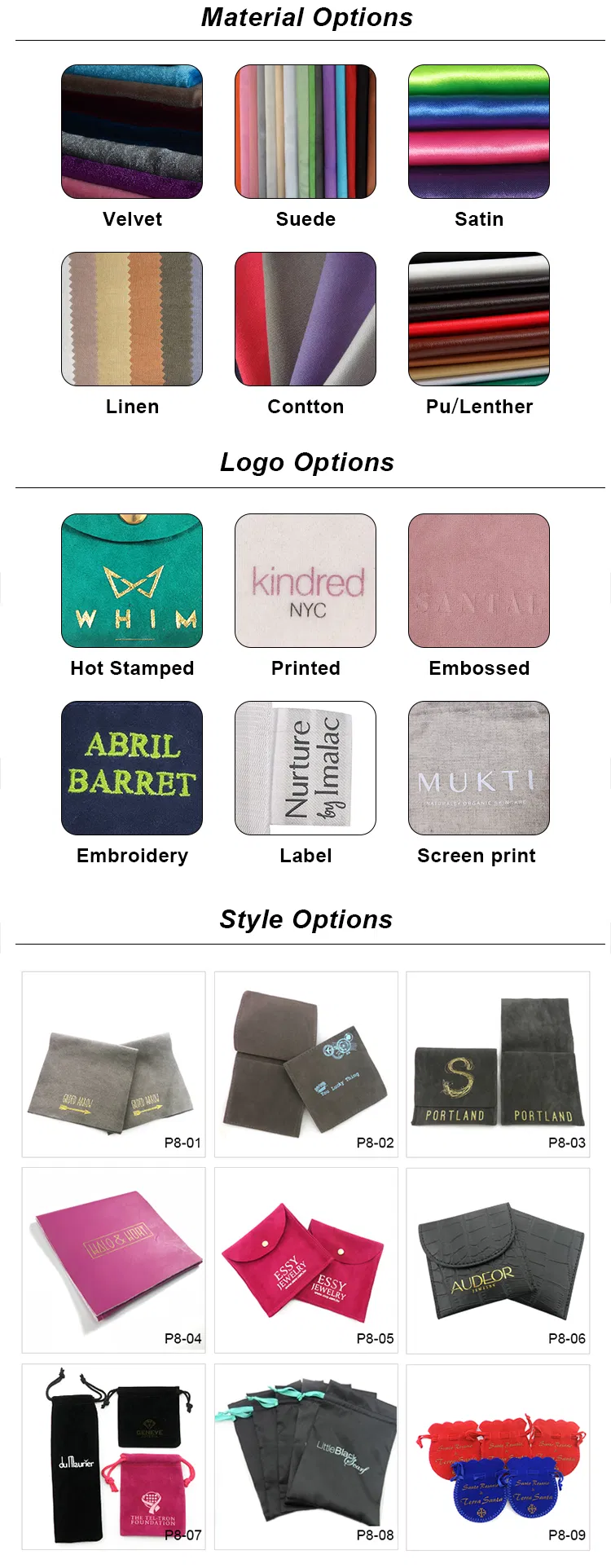 High-End Small Ring Packaging Custom Printed with Logo Silk Suede Microfiber Velvet Gift Jewelry Pouch Bag