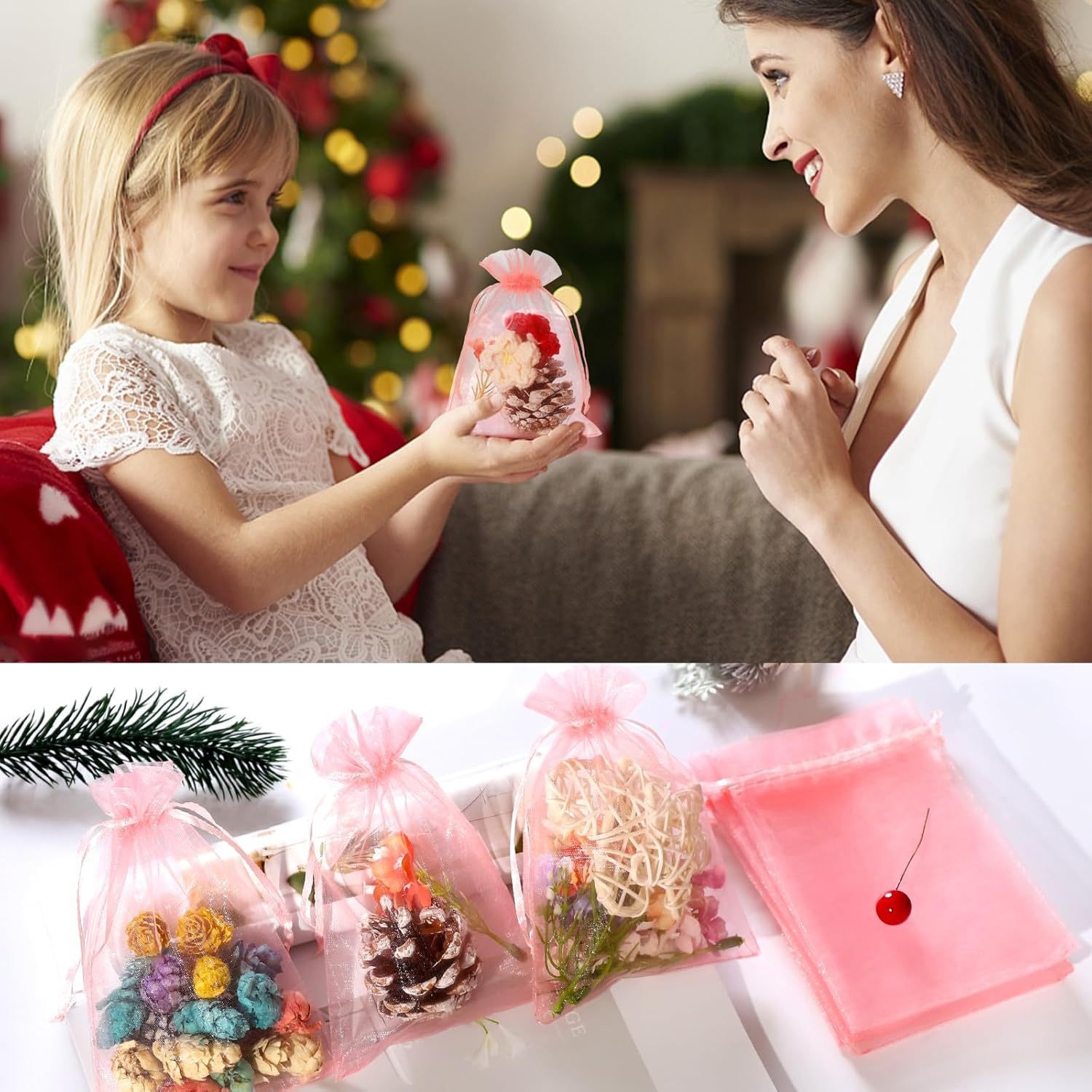 Wholesale Pure Color Organza Gauze Bag for Wedding Candy Flap Pocket Pants Jewelry Cosmetics Packaging-Spot Mesh Bag for Gifts