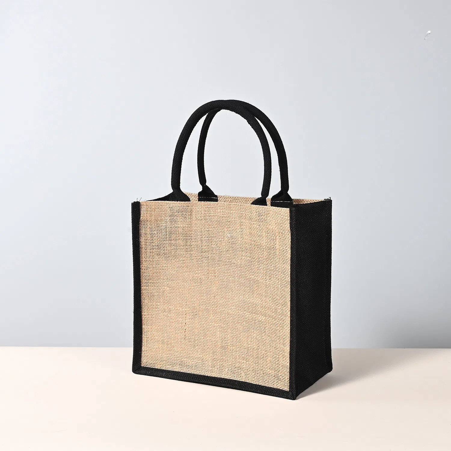 Custom Design Shopping Bags Fashion Burlap Jute Tote Bags