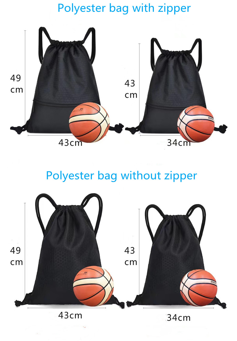 Polyester drawstring bag detail
