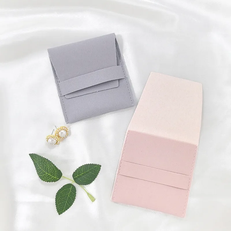 Small Microfiber Silk Cloth Suede Drawstring Jewelry Pouches Wholesale