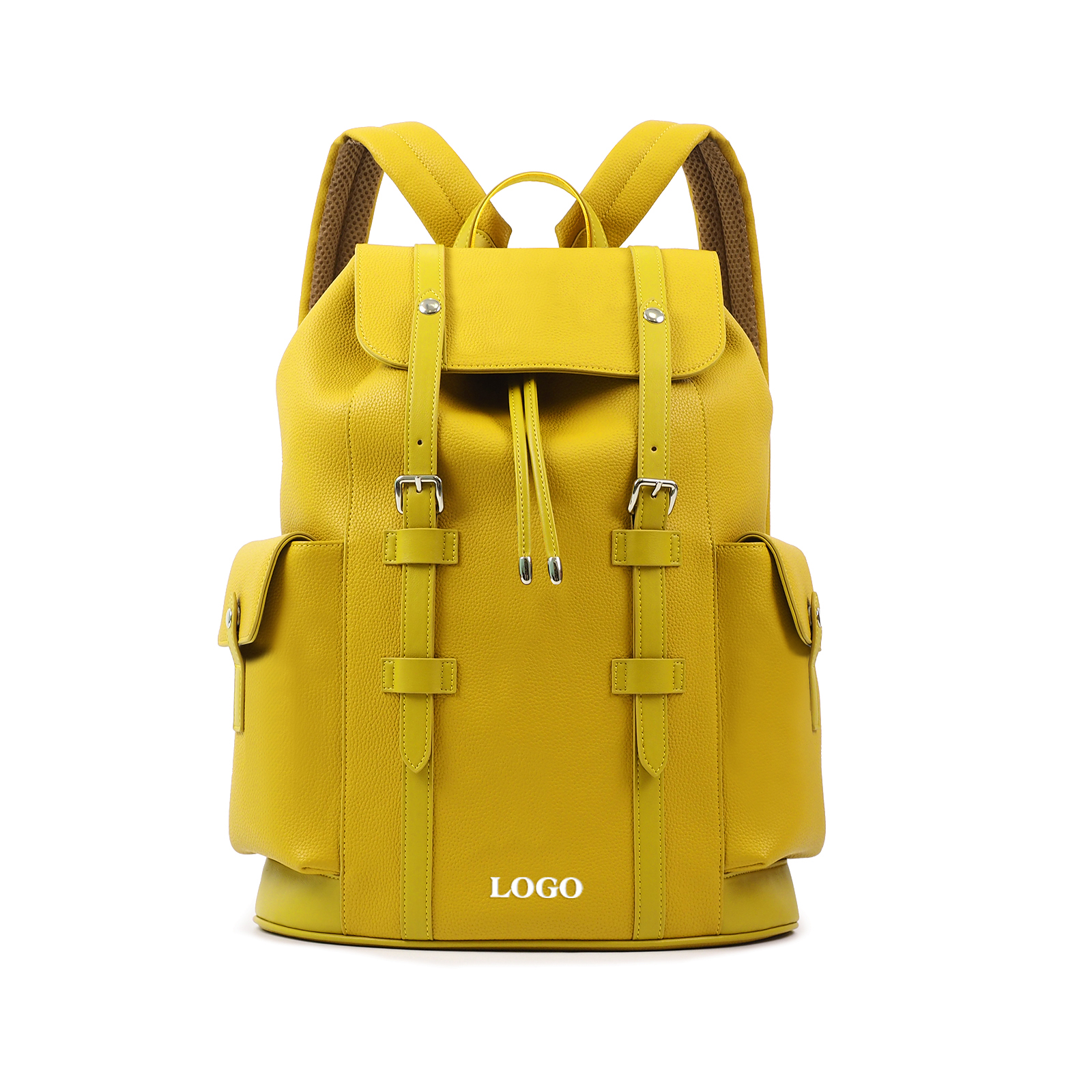 NOVOTE Custom Drawstring Backpack Leather Hip-hop Style Large Capacity Waterproof Custom Drawstring Bag for Travel
