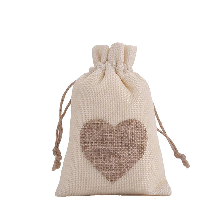 Wholesale Customised Natural Jute Burlap Drawstring Bag Large