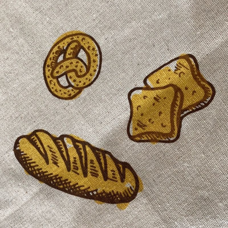 Custom Hot French Baguette Bread Bag Creative Snack Packaging Cotton Bag Reusable Drawstring Shopping Canvas Bag