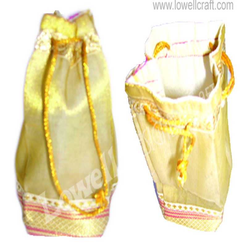 Elegant Custom Color &amp; Size Satin Sheer Pouches Printed Square Base Multi-Purpose Gift Bags for Events