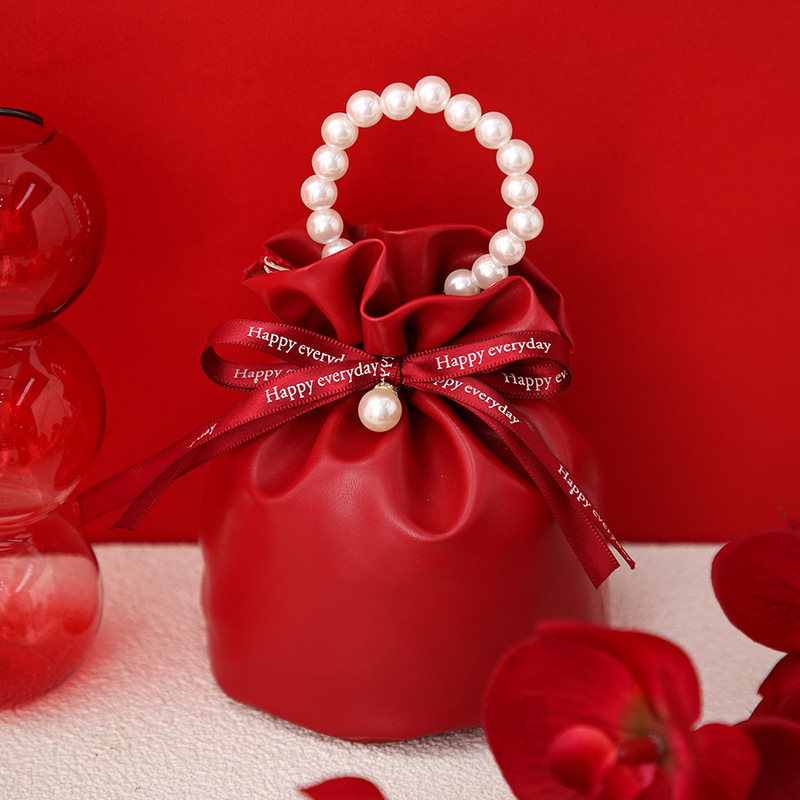PU Leather Drawstring Gift Bags