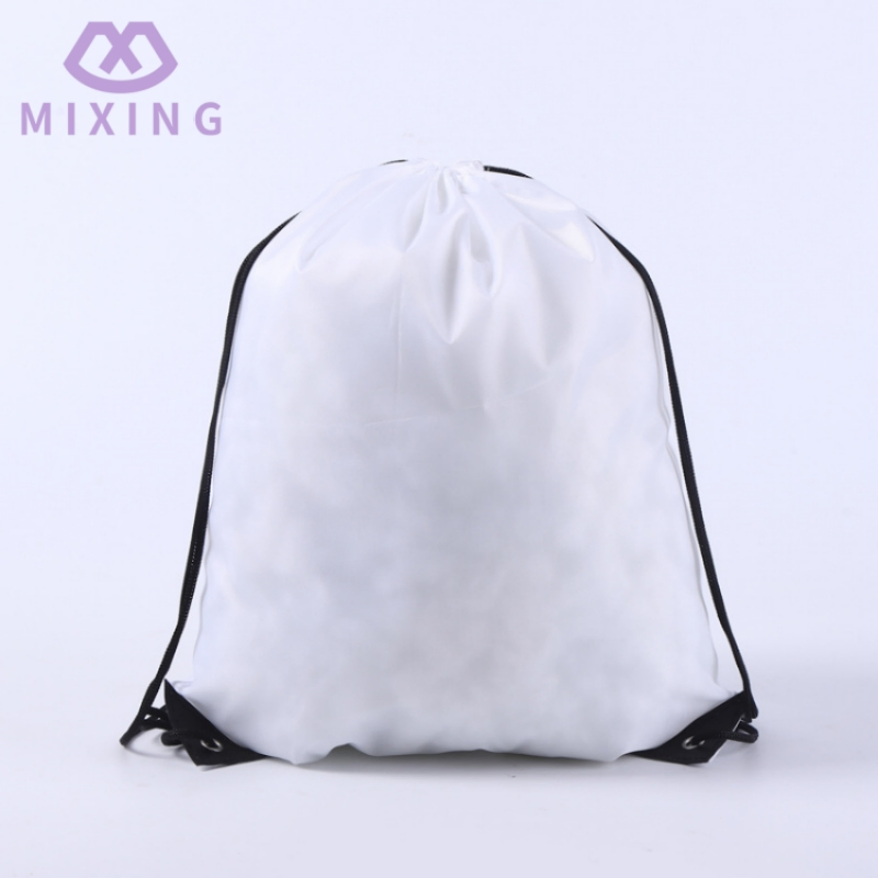 Wholesale 210d Sports Waterproof Polyester Nylon Drawstring Backpack Promotional for Kids