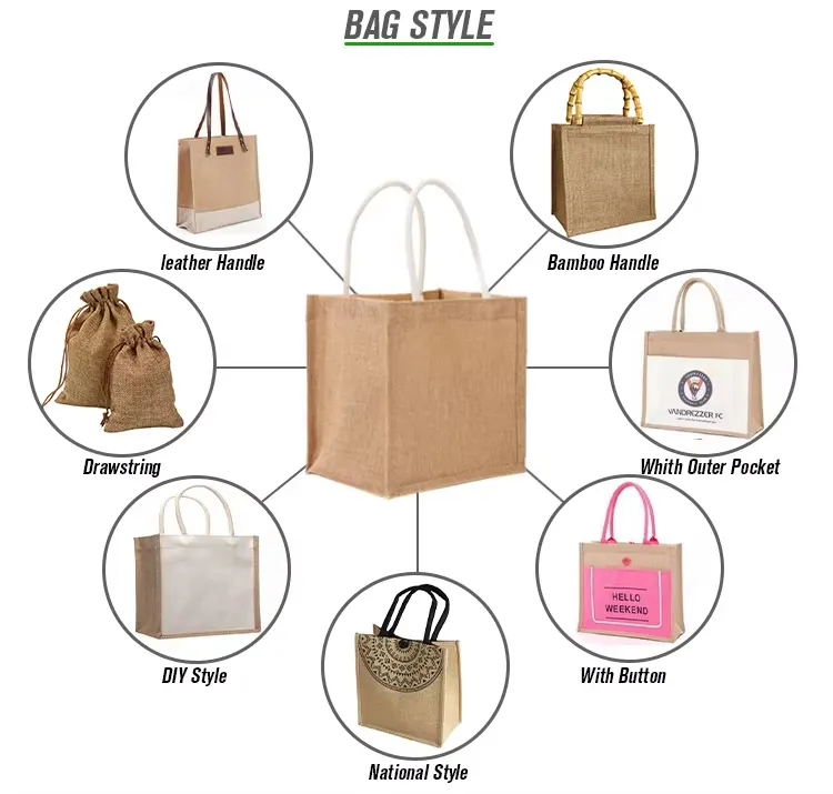 Wedding Jute Bag Burlap Tote Favor Gift Custom Printed Party Reusable