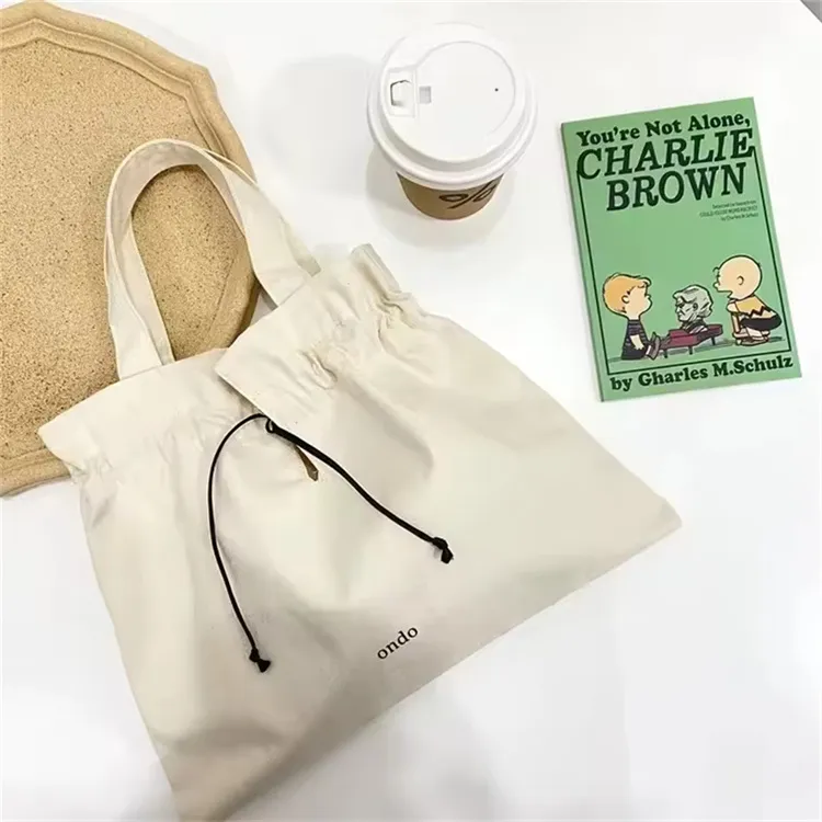 Drawstring Tote Bag Detail