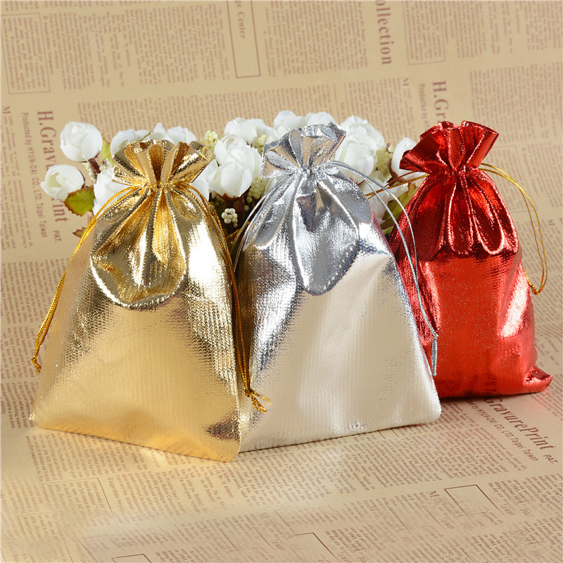 Gold Silver Metallic Foil Cloth Pouch