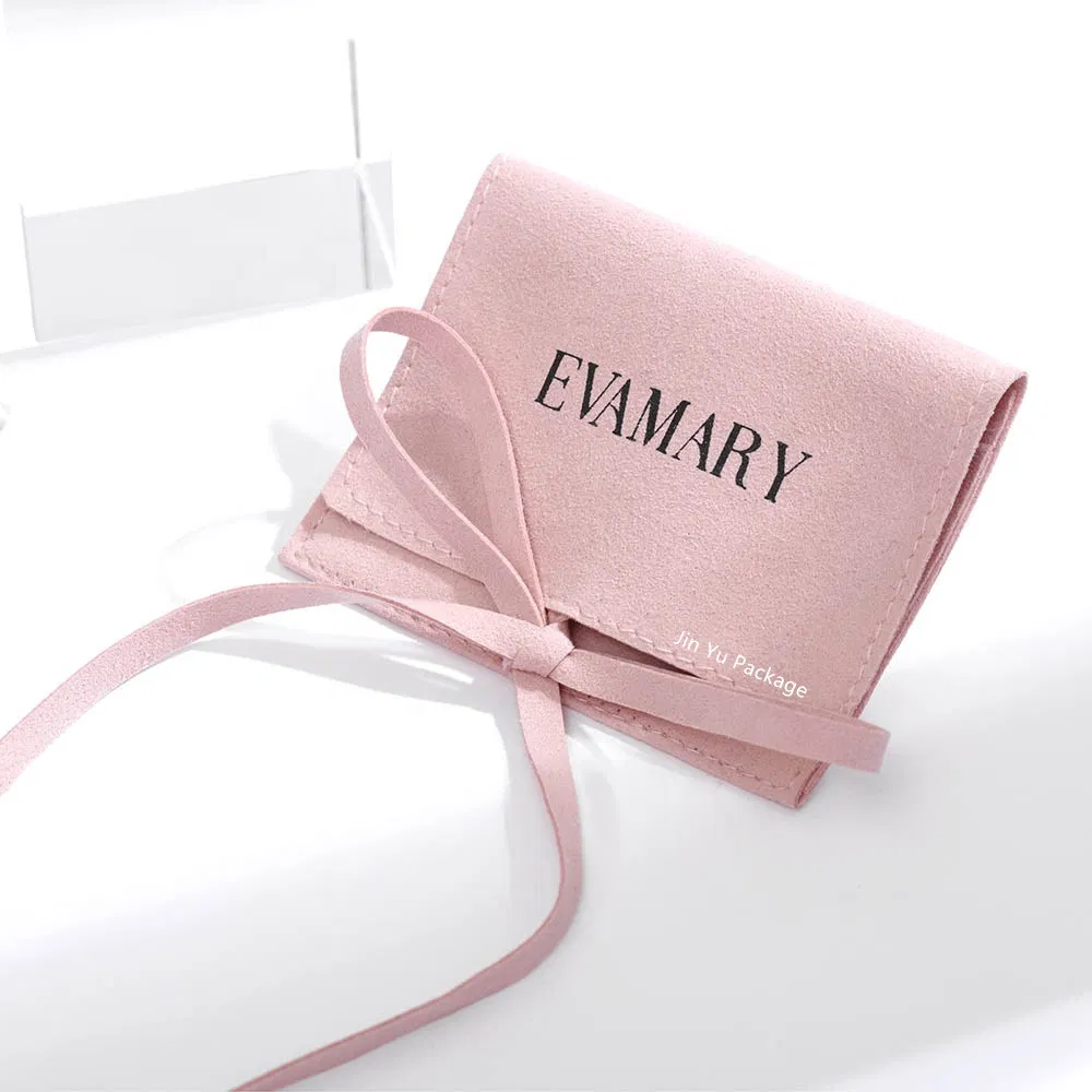 Custom Envelope Suede Leather Drawstring Gift Jewelry Pouch Manufacturer