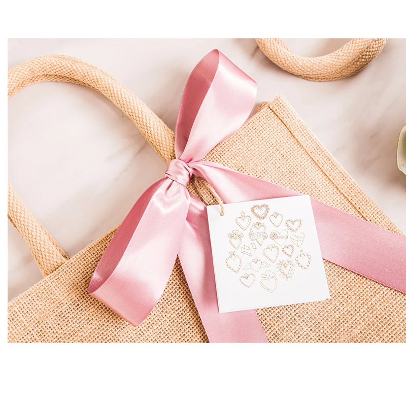 Small Jute Burlap Gift Bag Wedding Favor Eco Friendly Party Bag Custom