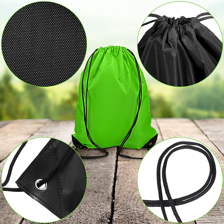10 Colors Drawstring Backpack Bags Sack Pack Cinch Tote Sport Storage Polyester Bag for Gym Traveling