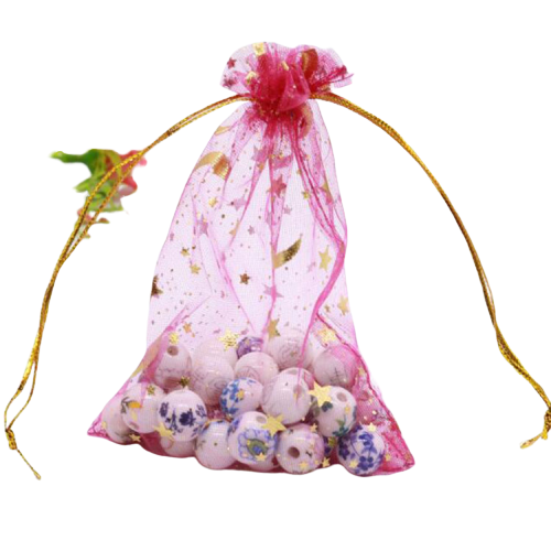 Factory Supply Portable New Design Wholesale Custom Printed Organza Jewelry Gift Bag