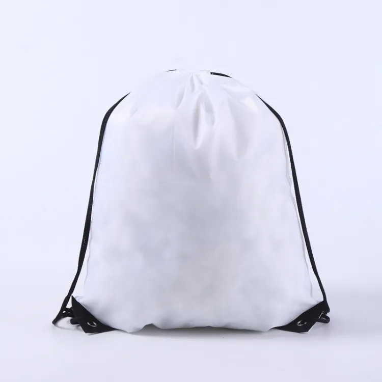 Wholesale 210d Sports Waterproof Polyester Nylon Drawstring Backpack Promotional for Kids