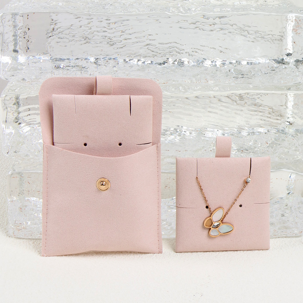 Custom Logo Printed Small Velvet Microfiber Pouch Suede Jewelry Gift Packaging with Insert Display