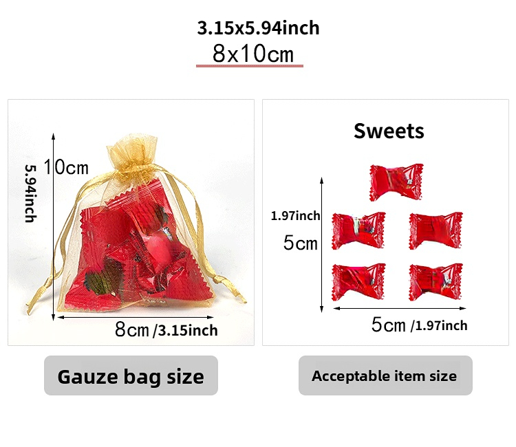 Pure Color Organza Gauze Bag