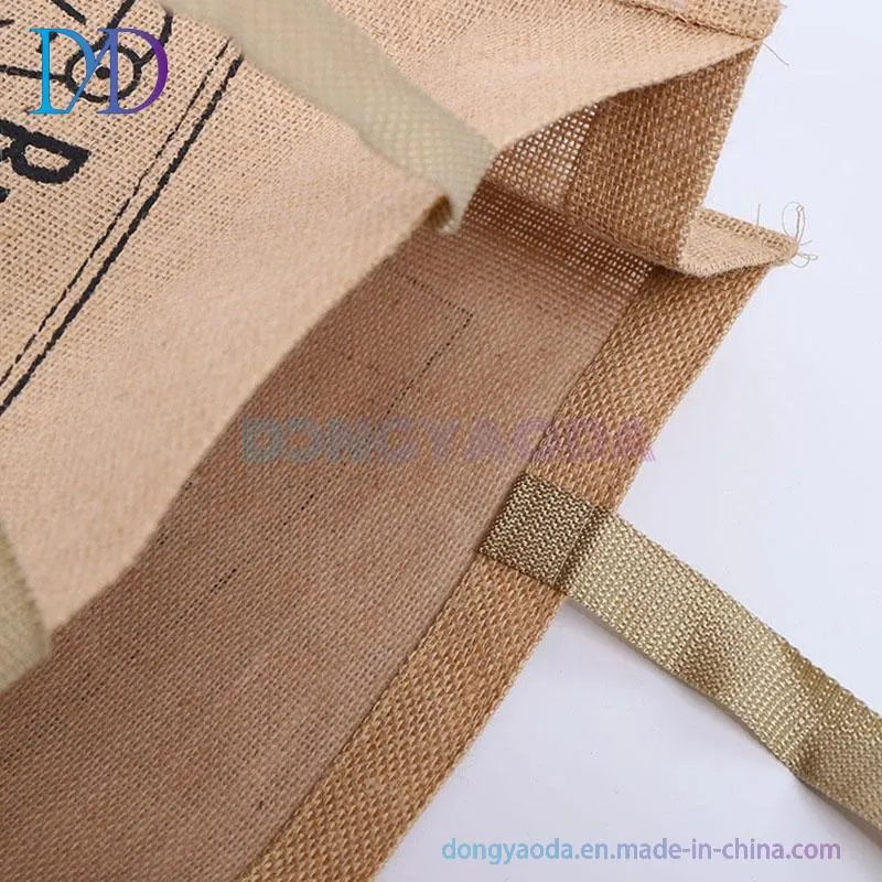 Mini Linen Gift Pouch Custom Printed Small Burlap Bag for Wedding Favors