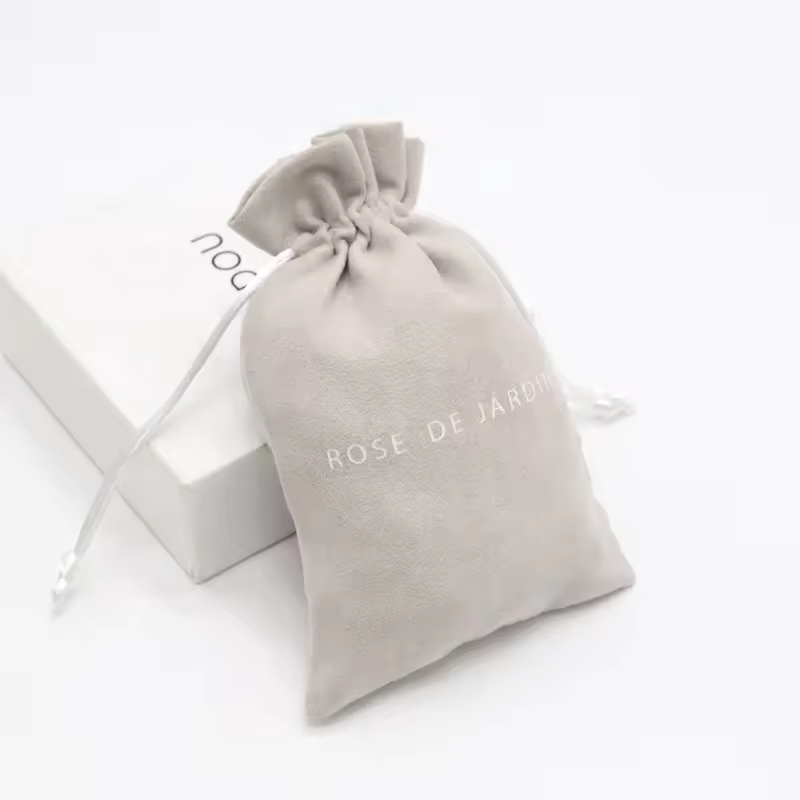 Wholesale Small Packaging Pouch Soft Fabric Drawstring Jewelry Pouch Logo Printing Faux Suede Jewelry Bag