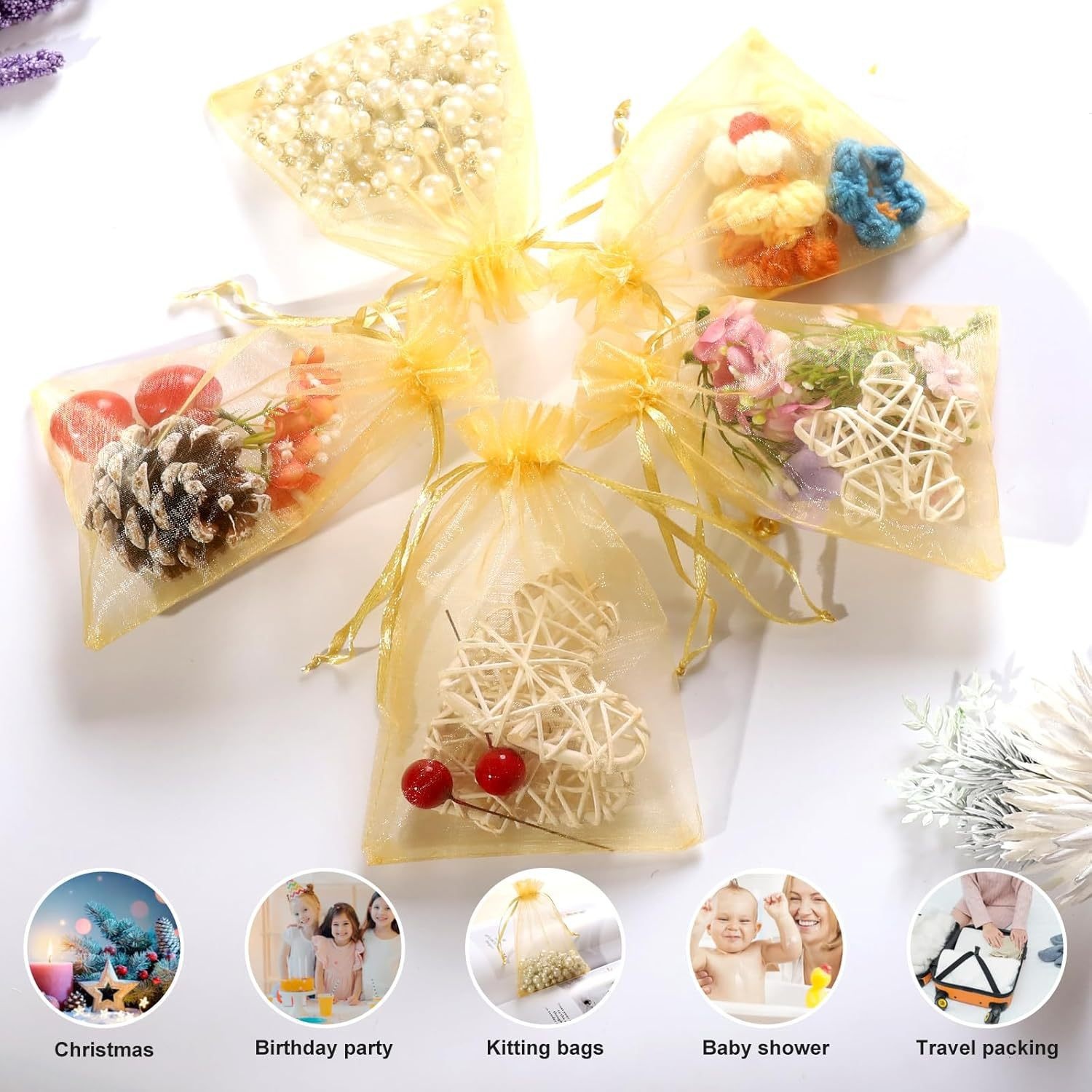 Wholesale Pure Color Organza Gauze Bag for Wedding Candy Flap Pocket Pants Jewelry Cosmetics Packaging-Spot Mesh Bag for Gifts