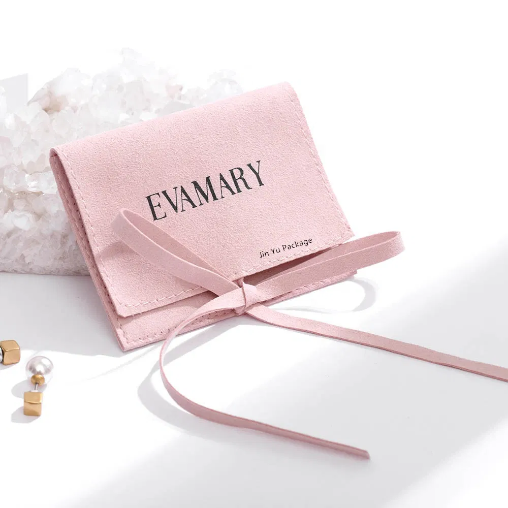 Custom Envelope Suede Leather Drawstring Gift Jewelry Pouch Manufacturer