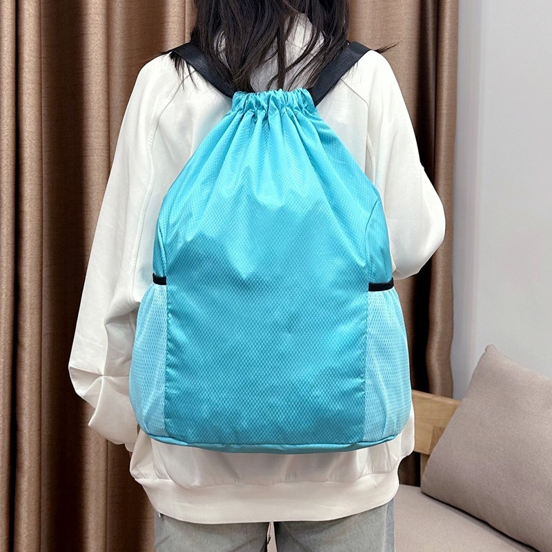 Custom Logo Drawstring Bag for Gym Sports Polyester Multipurpose Cinch Sack Pack for Heat Vinyl and Tie Dye Pull String Sacks