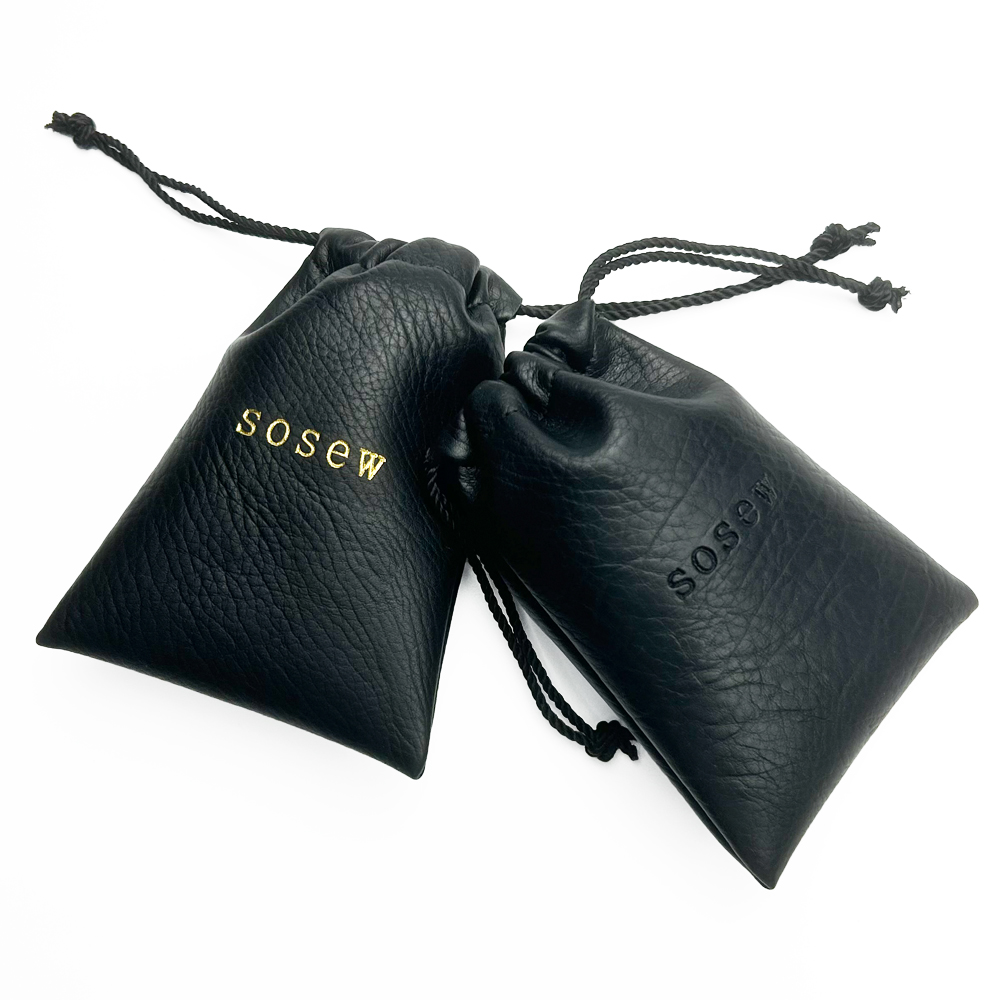 Drawstring Pu Leather Cosmetic Perfume Pouch