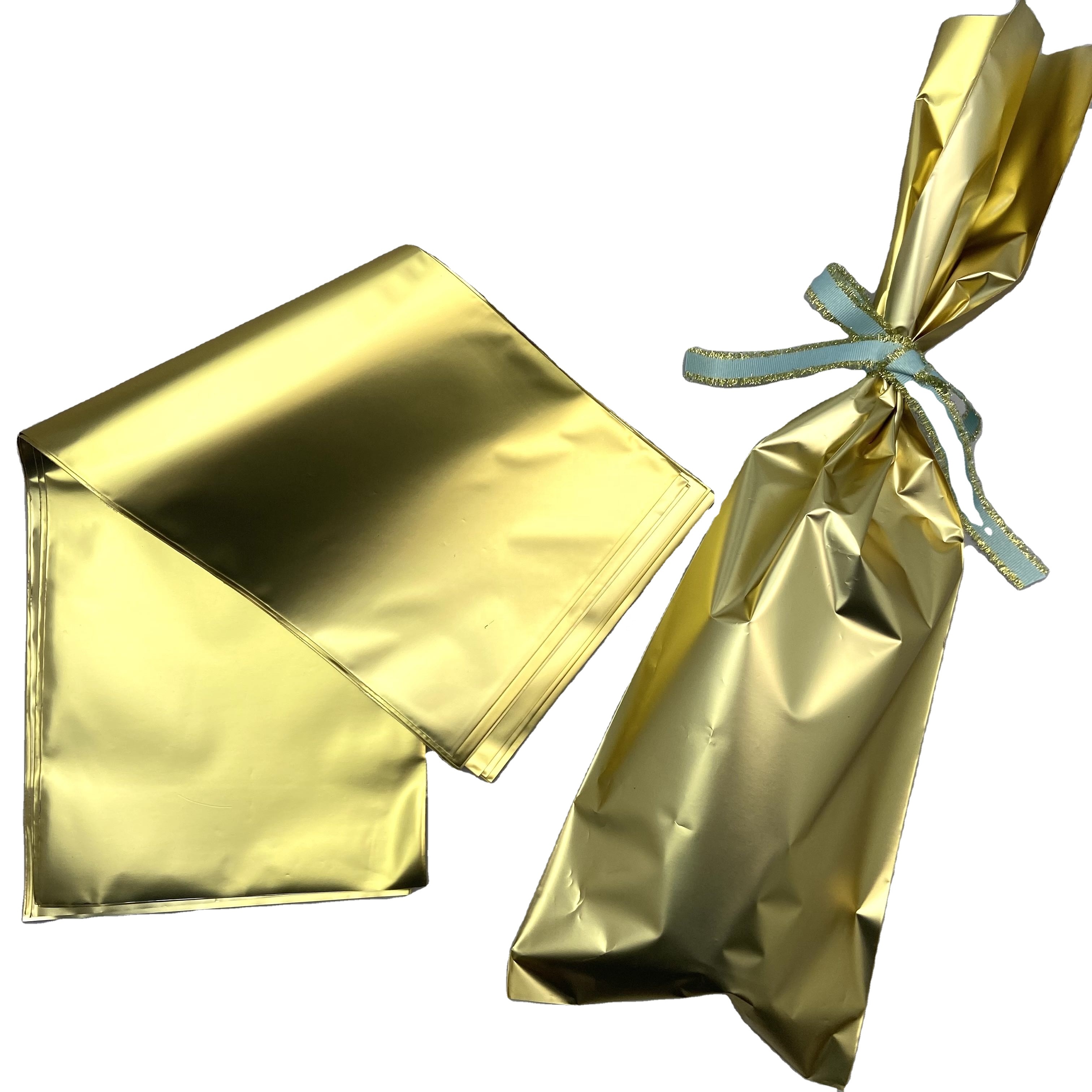 BPB Hot Selling Colored Wrappers Silver Foil Mylar Wine Bottle Gift Bags