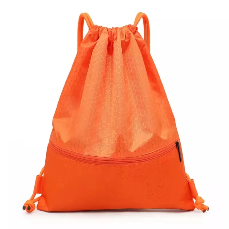 Custom Print Logo 420d Sublimation Large Nylon Polyester Drawstring Waterproof Gym Pull Drawstring Backpack