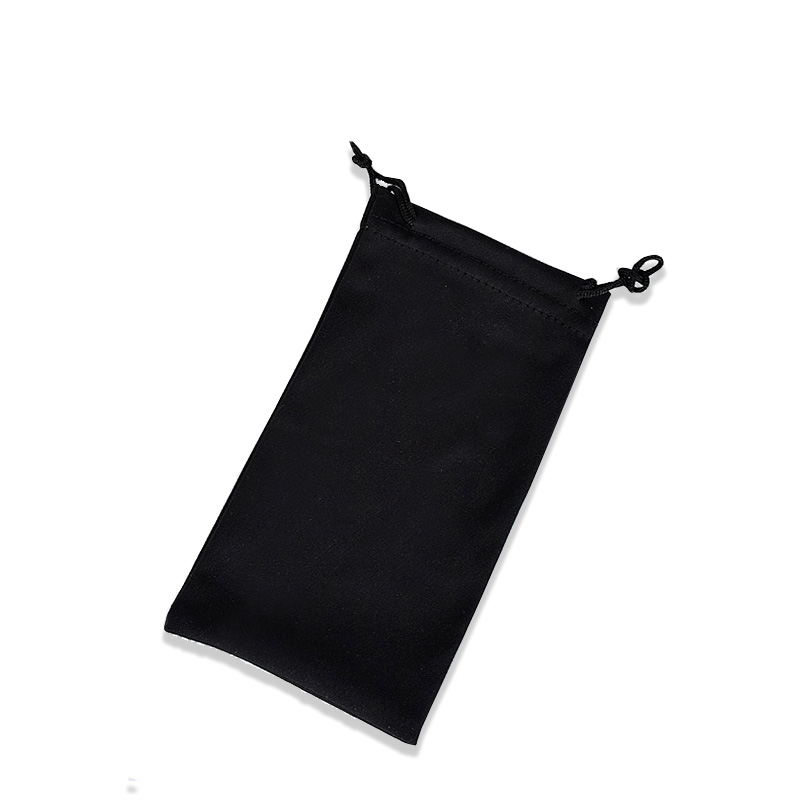 Custom Logo Printed Microfiber Pouches Long Drawstring Gift Bags for Jewelry &amp; Accessories Packaging Watches Glasses Earrings