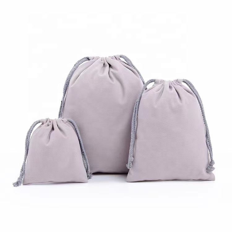 Colorful Canvas Custom Cotton Drawstring Bag with Logo