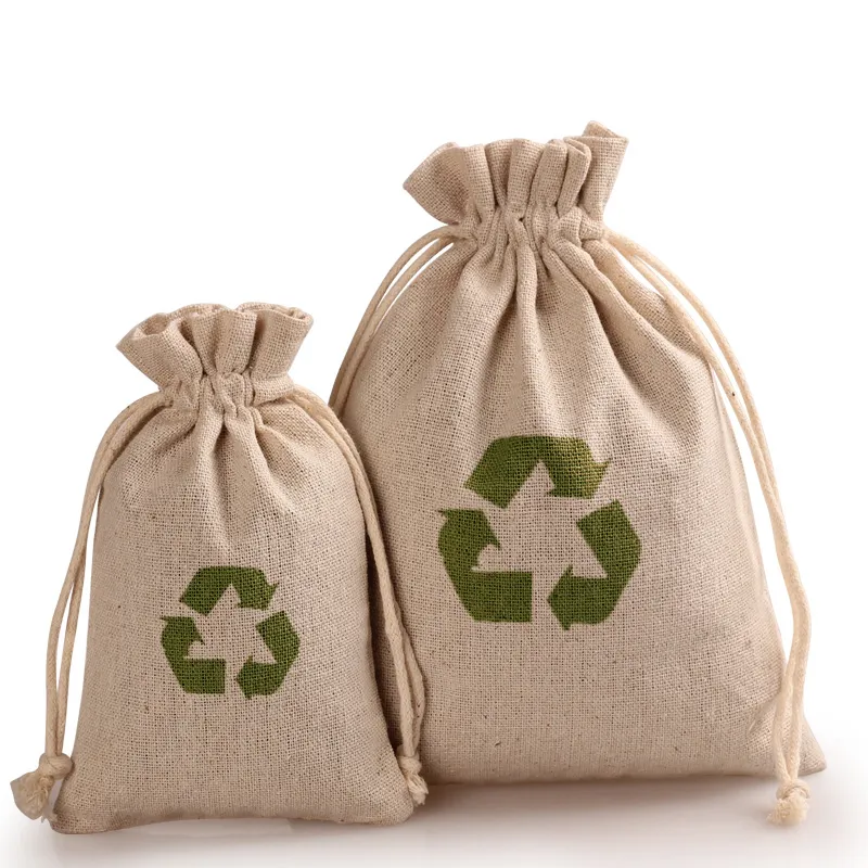Eco Friendly Drawstring Jute Pouch Details