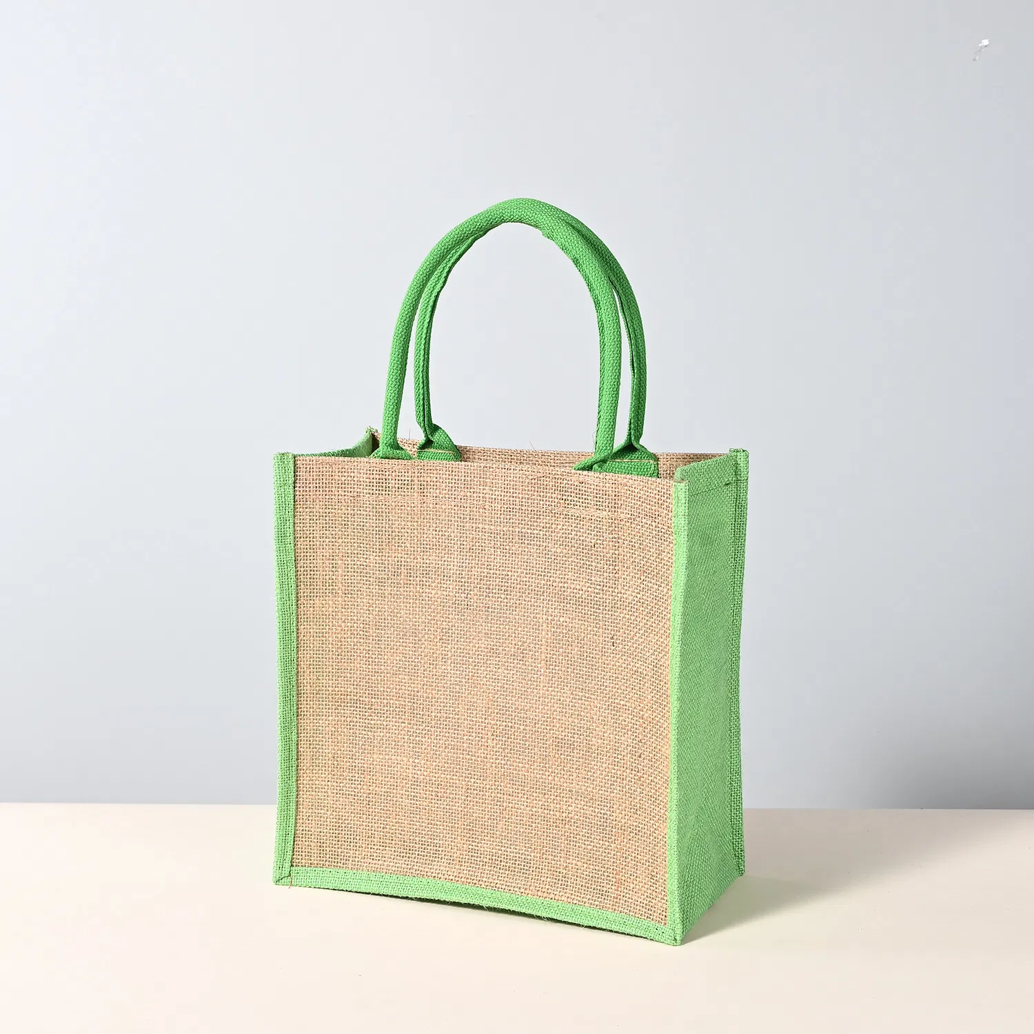 Custom Design Shopping Bags Fashion Burlap Jute Tote Bags
