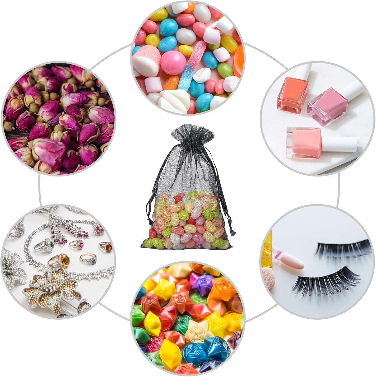 Pure Color Organza Gauze Bag