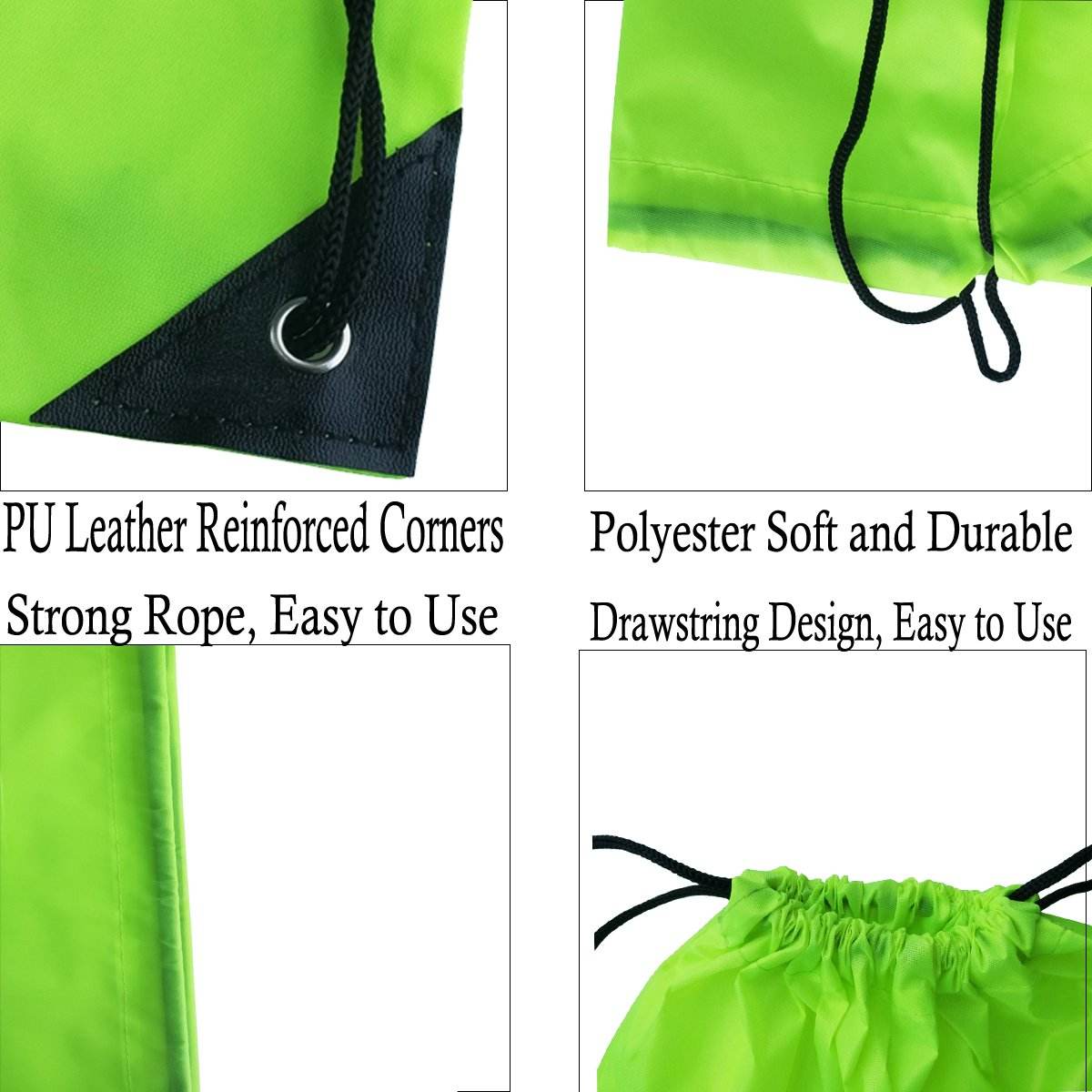 Drawstring Backpack Bags Sack Pack Cinch Tote Sport Storage Polyester Bag for Gym Traveling