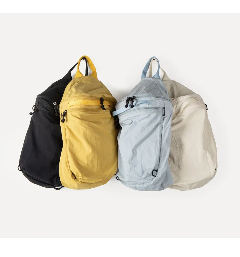 Niche Waterproof Nylon Cloth Drawstring Backpack Female Forest Large Capacity Backpack