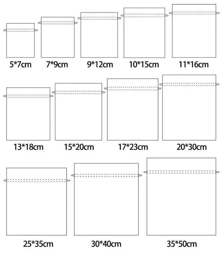 Christmas Organza Bag Size Display 2