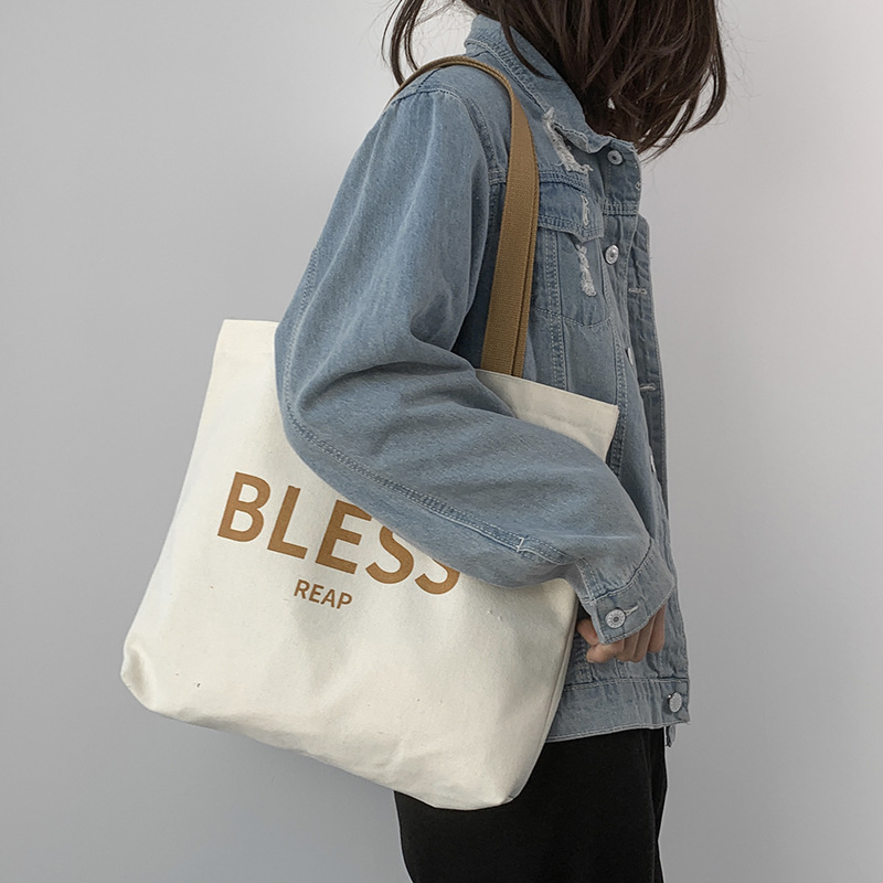White Canvas Cotton Drawstring Tote Bag Custom Wholesale Small Cotton Linen Backpack for Promotions