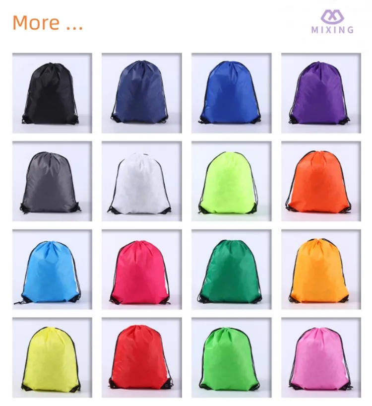 Wholesale 210d Sports Waterproof Polyester Nylon Drawstring Backpack Promotional for Kids