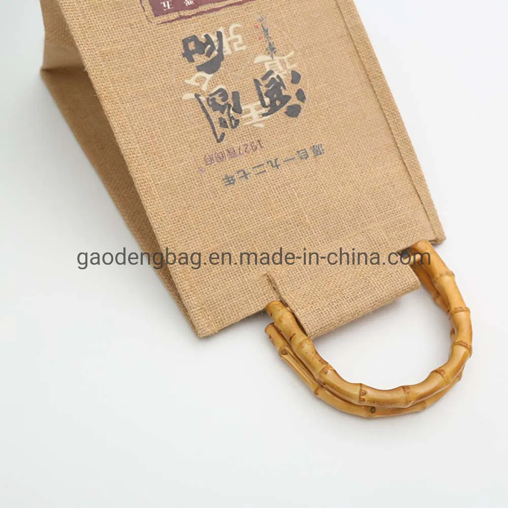 Natural Burlap Bags Jute Hessian Drawstring Sack Small Wedding Favor Gift Jute Bag