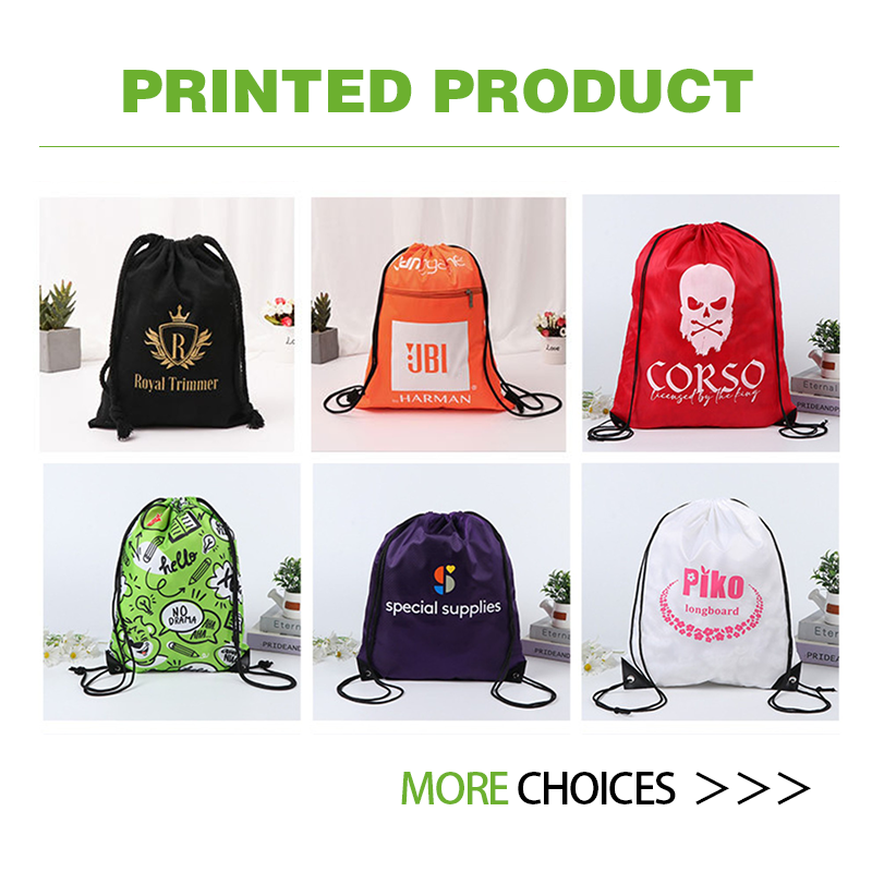 Custom Logo High Quality Custom 420D Polyester Nylon Drawstring Backpack Gym Bags String Back Pack Logo Sport Cinch Sacks