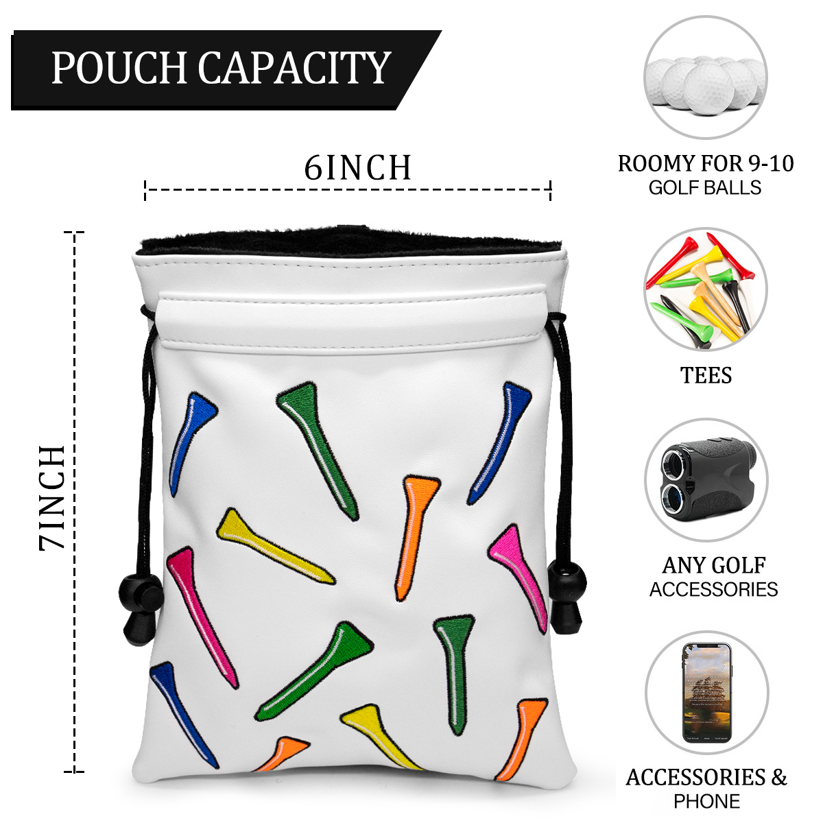 Golf Valuables Pouch Detail 1