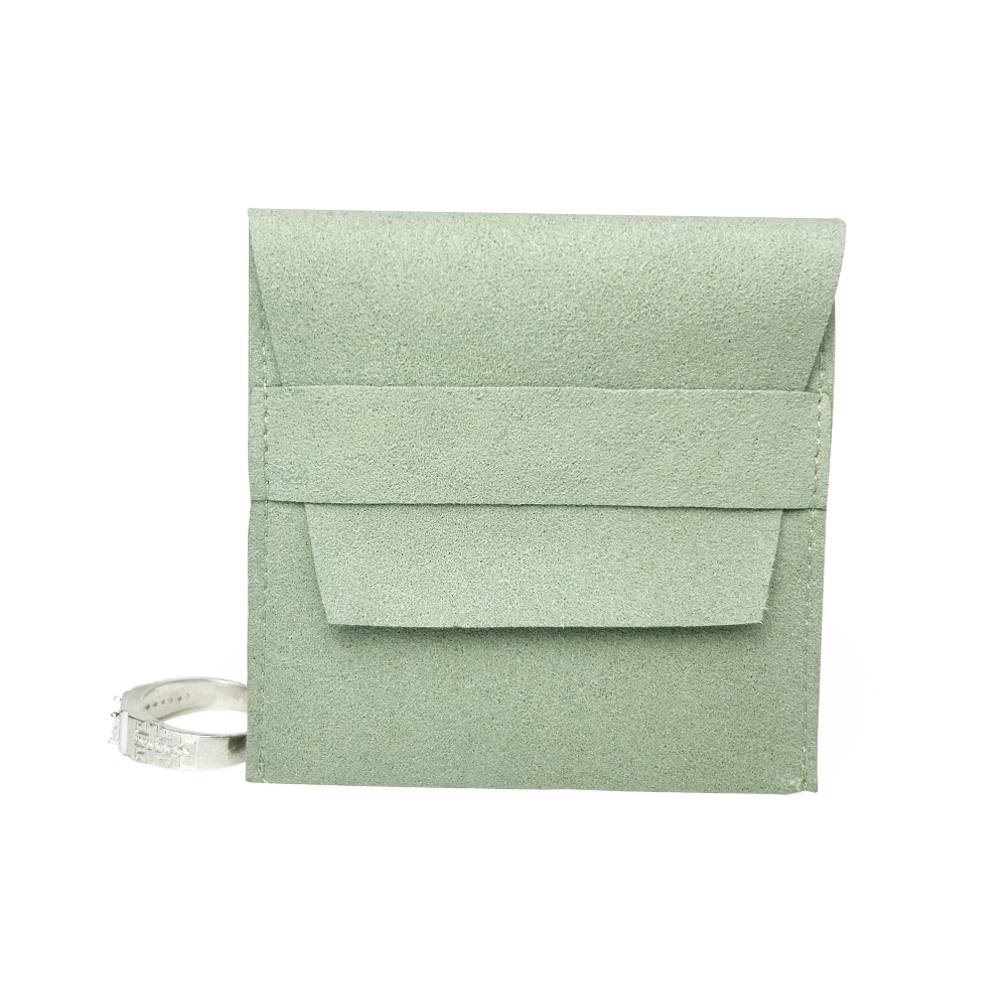 SoSew Wholesale Fast Shipping Microfiber Suede Gift Package Bag Flap Envelope Jewelry Pouches Custom logo