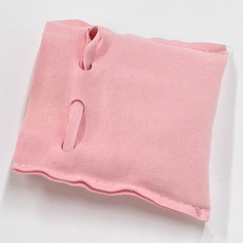 7.5*8.5cm High Quality Pink Microfiber Suede Luxury Mini Jewelry Pouch Earrings Small Gift Bags