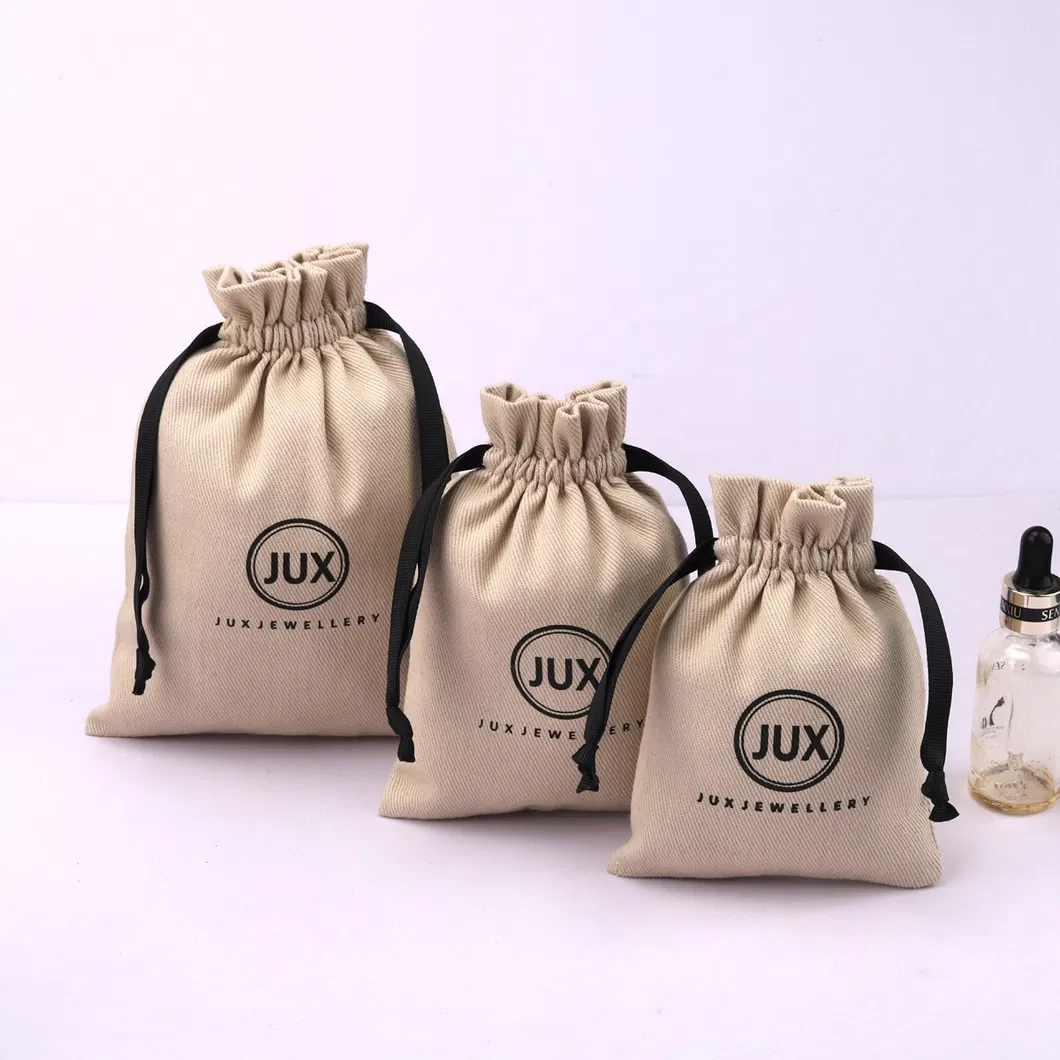 Custom Hot Stamping Suede Pouch Jewelry Perfume Cosmetic Packaging Drawstring Microfiber Bag