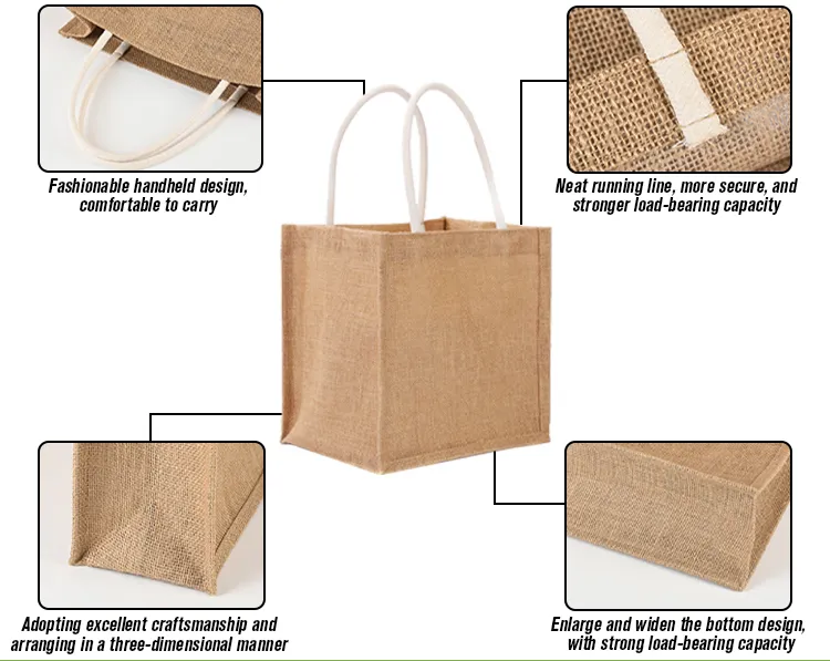 Wedding Jute Bag Burlap Tote Favor Gift Custom Printed Party Reusable
