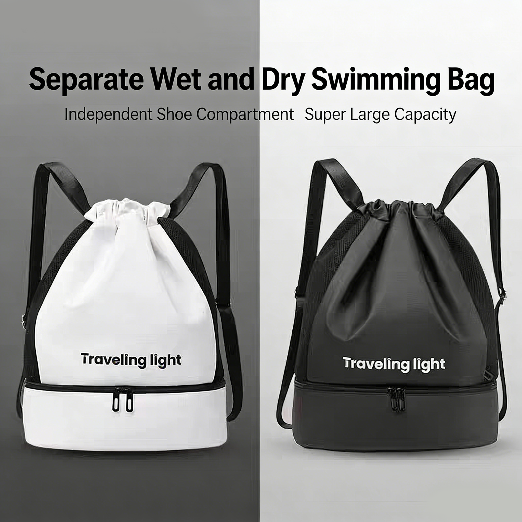 Pocket Flap Closure Water Bottle Holder Tote Sling Hobo Daypack Cinch Bag Drawstring Backpack Wet Bag Luxury Designer Style