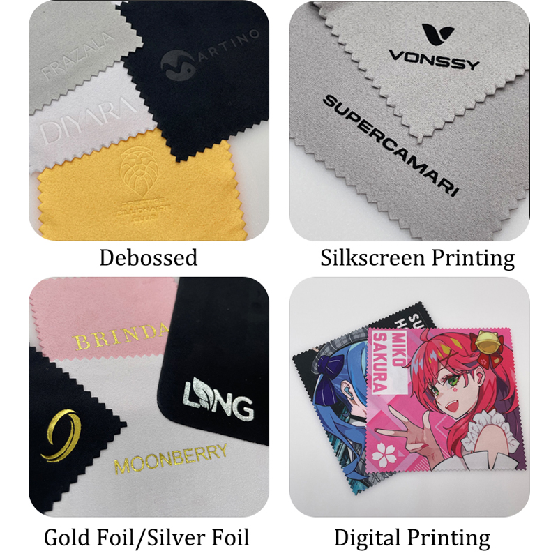 Wholesale Large Printed Blank Sublimation Microfibre Personalized Custom Logo Microfiber Eyeglass Cleaning Cloth With Logo